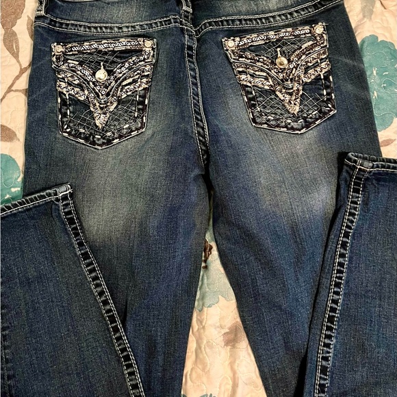 VIGOSS HERITAGE FIT HEAVY STITCH V POCKET EMBROIDERY Size 12/30 - Picture 2 of 4